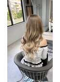 大人可愛いグラデーションカラーハイライト＆ローライトエクステ