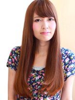 蒼い花 美容院 しっとりラフな　ナチュラルロング