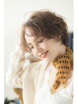 ミエル ヘア 新宿(miel hair) 【mielhair新宿】アプリコットベージュショート/マロンベージュ