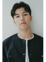＼くすみブルー／ウェットヘア×ネイビーブルー