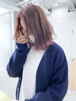 ソーコ 渋谷(SOCO) *【SUN】裾ブリーチ!ピンクレッドカラー