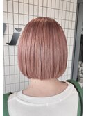 ミニボブ×ペールピンク