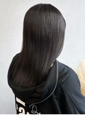 暗髪透明感カラーダークグレージュ＊艶髪柔らかストレート