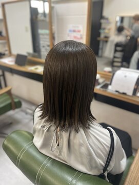 エマ 五島町店(EMMA) オリーブブラウン×大人外ハネ