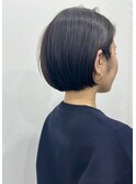 女性らしい丸みミニボブ