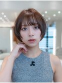 20代30代大人かわいい丸みショートフェイスレイヤー小顔前髪