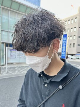 オーガニック アトリエ 大宮(organic+atelier) 20代30代メンズスパイラルパーマワイルドオシャレ感アッシュ