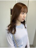 ロングヘア×オリーブグレージュ