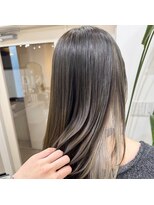 アオ 岡野 横浜(a-o)&nbsp;【安藤貴志】オリーブグレージュxホワイトブロンド＊