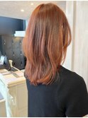 福山人気ダメージレス髪質改善ブリーチなしオレンジレイヤー美髪