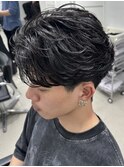 名古屋フェザーパーマセンターパートフェザーショート名駅メンズ