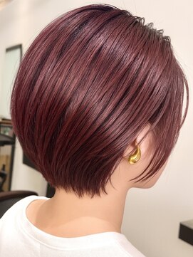 フリック 京都河原町店(FLICK) ★20代30代/大人可愛いくびれショートボブ/小顔/ローズブラウン