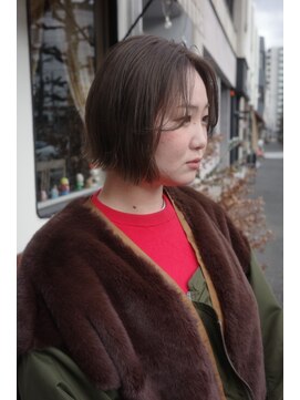 チャプター 問屋町(chapter) 髪質改善ミニボブパツっとボブブリーチなし透明感ケアカラー