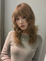 ブランコジーサウス(BLANCO G South)&nbsp;ミルクティーブロンド/ダークブルー/デジタルパーマ/柳津