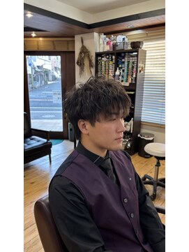 美容室 賀流。 波巻きウェーブ