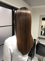 BONDZSALON麻布十番/髪質改善/ヘッドスパ/縮毛矯正/レイヤーカット【ボンズサロン】&nbsp;麻布十番 黒髪 メルティカラー ウルフミディ シースルーバング