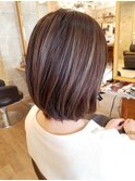 ラベンダーアッシュブラウンで+αのツヤカラー
