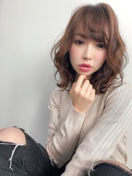 シェルター バイ トウキョウ(Shelter by TOKYO) モテ髪パーマ×ブラウニー