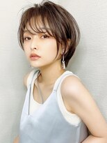 アフロート ディル(AFLOAT D'L)&nbsp;大人かわいいひし形シルエット ショコラグレージュ 外ハネ 小顔