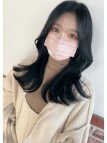 エニー 栄(Any)&nbsp;【Any_藤田】韓国風くびれヘア×ブルーブラック