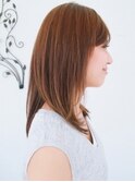 ミディアムヘア/ハッシュカット/グレージュ/ニュアンスパーマ