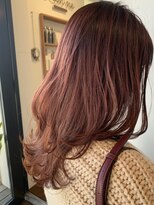 リンネテラス(Lin'ne terrace)&nbsp;カシスレッド×レイヤーカット/こなれヘア/ガーリー/20代30代