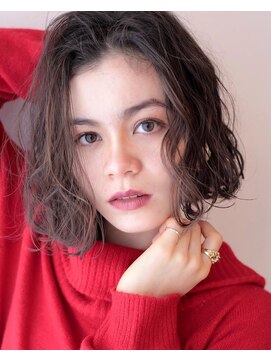 ロンド ブランシュ 錦糸町北口(Lond blanche) ダークブラウンラフウェーブボブ【錦糸町】【依田友海】