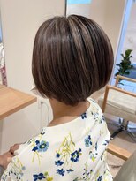 ポルカドット 豊橋店(Polkadot)&nbsp;グレイカラー×ハイライト×くびれショート