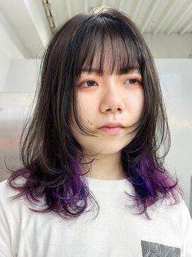 ウィコ 新宿(WICO) インナーカラーパープル新宿駅/デザインカラー/シルキーベージュ