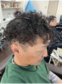 メンズツイストスパイラルパーマ+カラー