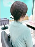 大人可愛いショート×アッシュブラウン