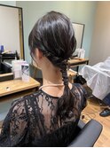 シンプル編み下ろしポニー
