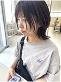 ★20代30代40代グレージュレイヤーカットウルフヘアミディアム