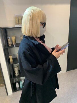 ペレ 栄店(PELE) デザインカラー/レイヤーカット/ウェットヘア/オリーブベージュ