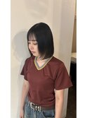 顔まわりレイヤーボブ^^
