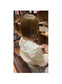 外はね切りっぱなしボブ♪