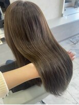 キング(K!ng)&nbsp;縮毛矯正髪質改善ハイライトレイヤーカット楠葉美容室エクステ