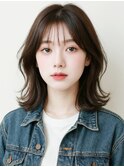 20代/モテ髪/小顔カット/薄めバング/イメチェン/大人可愛い/上田