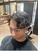 MEN’S HAIR/ブルーブラック/フェザーパーマ/柏
