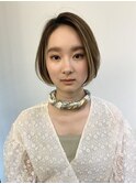 ホワイトグレージュ/チェリーブラウン/ミニウルフ[南青山]