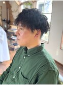 波巻きパーマ/ツーブロック/メンズパーマ