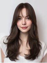 ダル 渋谷/表参道(DAL.) ショコラブラウンカーテンバングワンカールスタイル