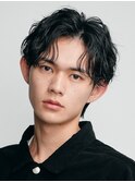 ルーズパーマルーズショートパーマビジネスメンズヘア刈り上げ