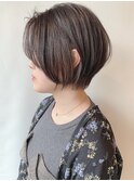 前下がりまとまるショートボブ時短ヘア