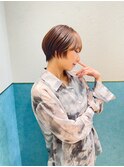ハンサムショート/丸みショートボブ/20代30代40代50代/顔周り