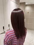 艶レッド/ロング/髪質改善トリートメント