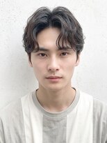 モッズヘア メン 上尾東口店(mod's hair men) 無造作アッシュブラック爽やかビジネス毛流れマッシュ20代30代p1