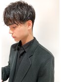 イケメン黒髪ニュアンスパーママッシュ束感モテる流行モテ髪