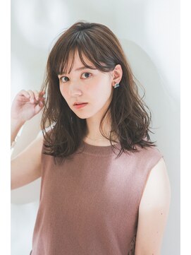 ガーデン オオタカノモリ(garden otakanomori) くびれヘア デザインカラー ペールベージュ 外ハネボブ　パーマc