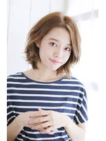 シュシュット(chouchoute)&nbsp;斜めバングデザインカラーシルキーベージュグレージュカラー/031